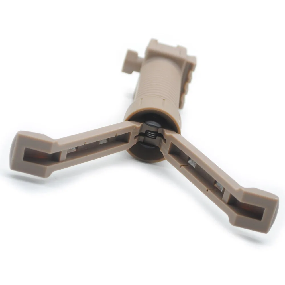 

TriRock Nylon Bipod Adapter 6.5-9'' inch Black/Tan Ultralight Polymer Bipod QD Button 3 Slot Picatinny Rails Hanstop