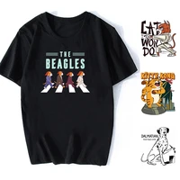 funny the beagles t shirt novelty funny dog crew neck retro loose menwomen cotton short sleeves t shirt humor gift tops tee