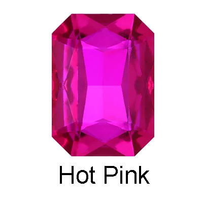 Hot Pink Clip 1 шт. модные красные заколки для волос розовое золото, розовый квадратный кристалл заколки для волос черный горный хрусталь заколка для волос для женщин Девушка аксессуары для волос - Окраска металла: Hot Pink Clip
