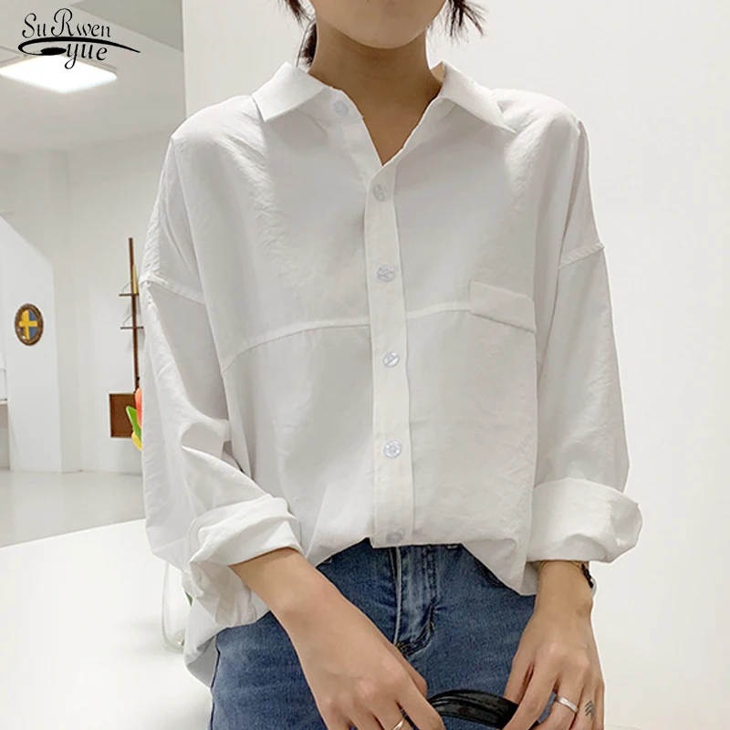 Camisas Mujer 2019 Новый Длинный Рукав Плюс Размер Твердые Женщины Блузка Рубашка Винтаж