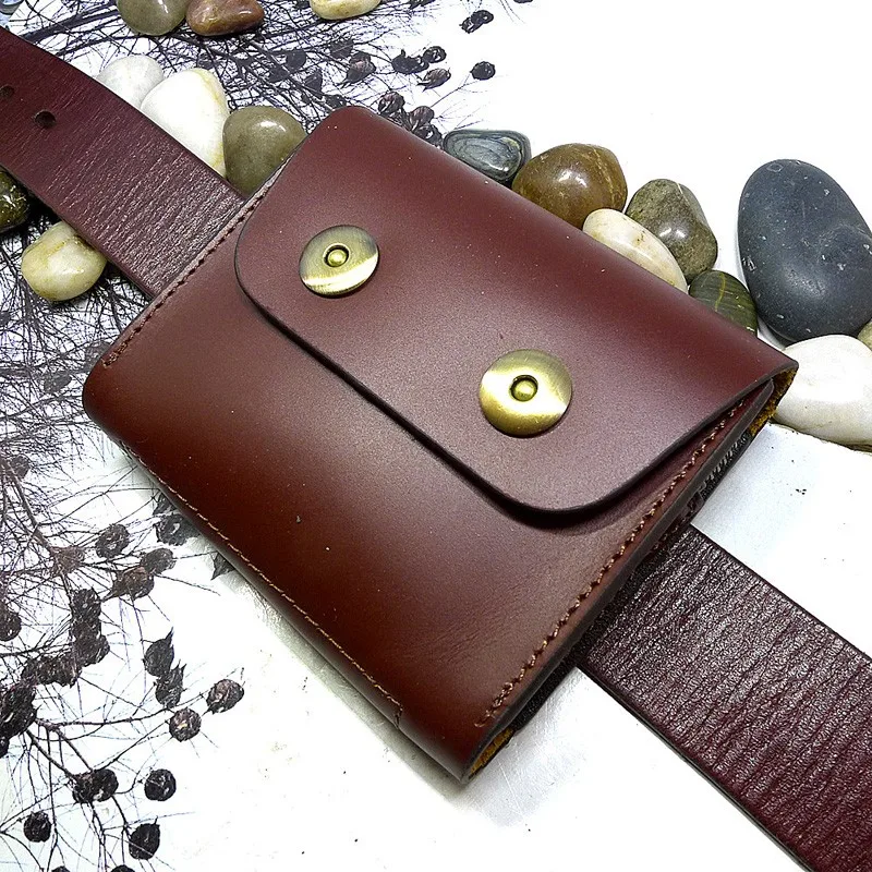 Blongk многофункциональная поясная сумка ремень из натуральной кожи кошелек