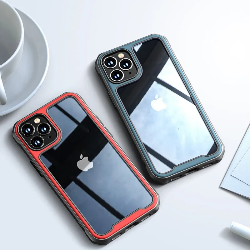 

Гибридный прозрачный противоударный защитный чехол для телефона Iphone 11 Pro Max, задняя панель ПК, мягкий силиконовый чехол с рамкой