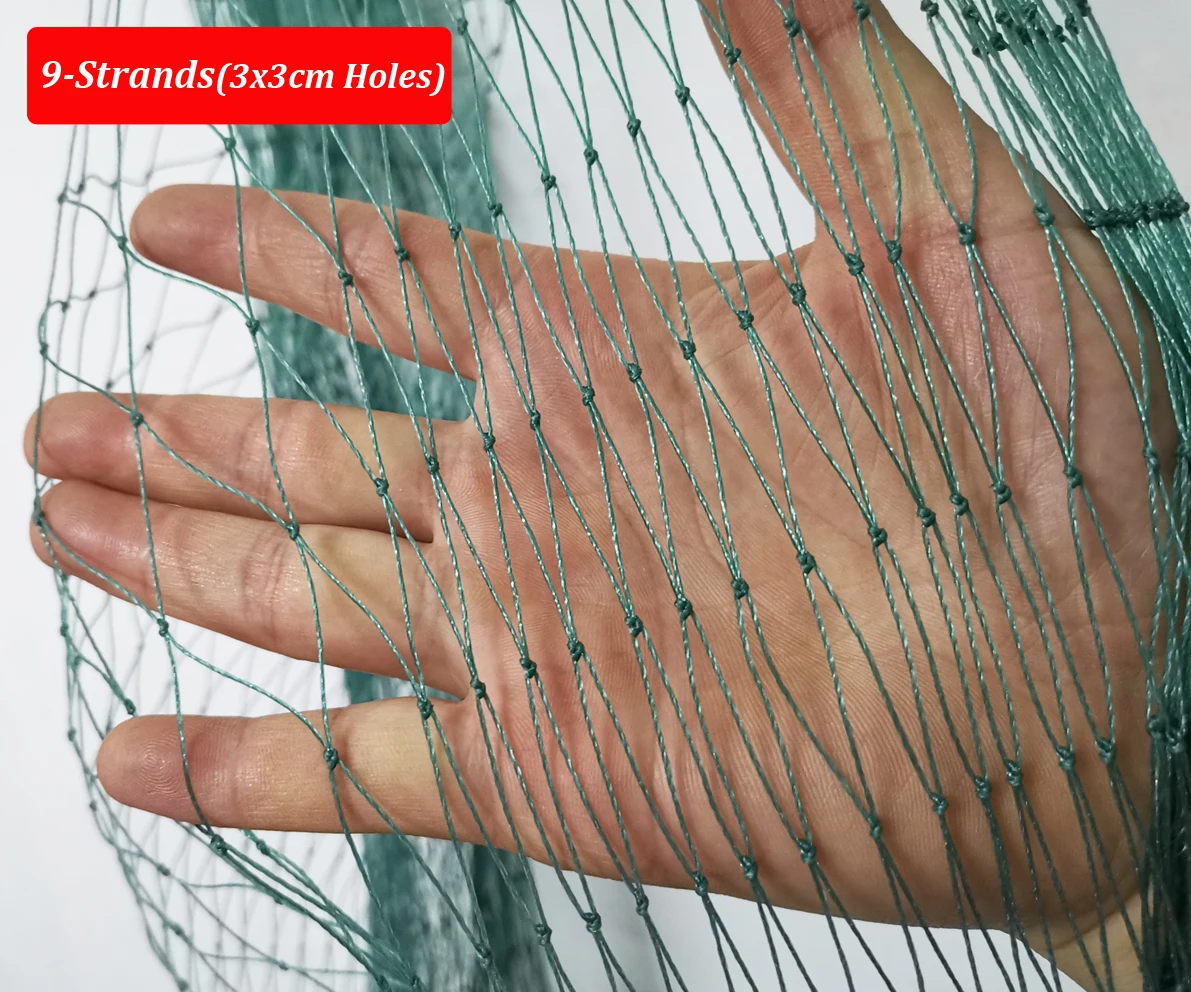 

9-Strands Anti Bird Netting ,Knotted Nylon Garden Fence for Fruit,Crops, Protection Mesh from Birds Dog Deer,Chicken Coop Net