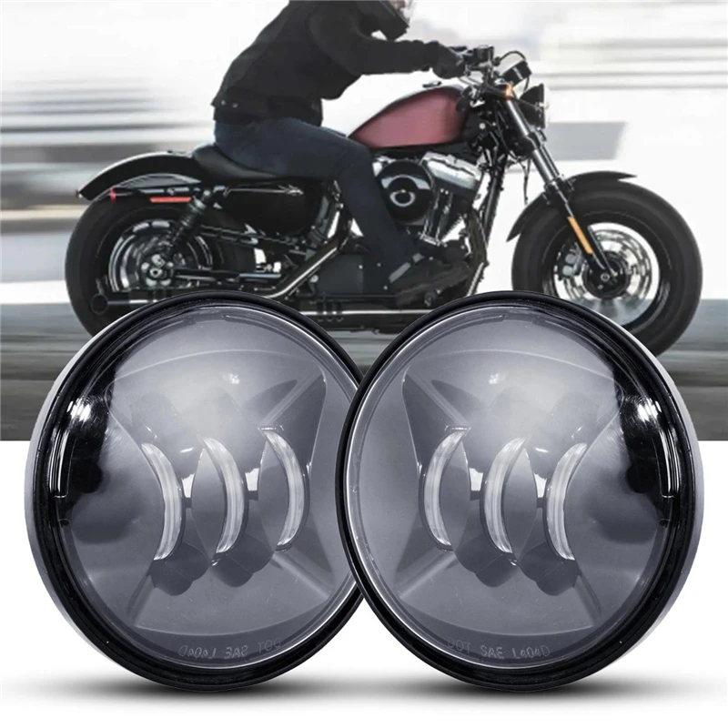 1 пара 4 5 дюймовый светодиодный противотуманный фонарь для мотоцикла круглый