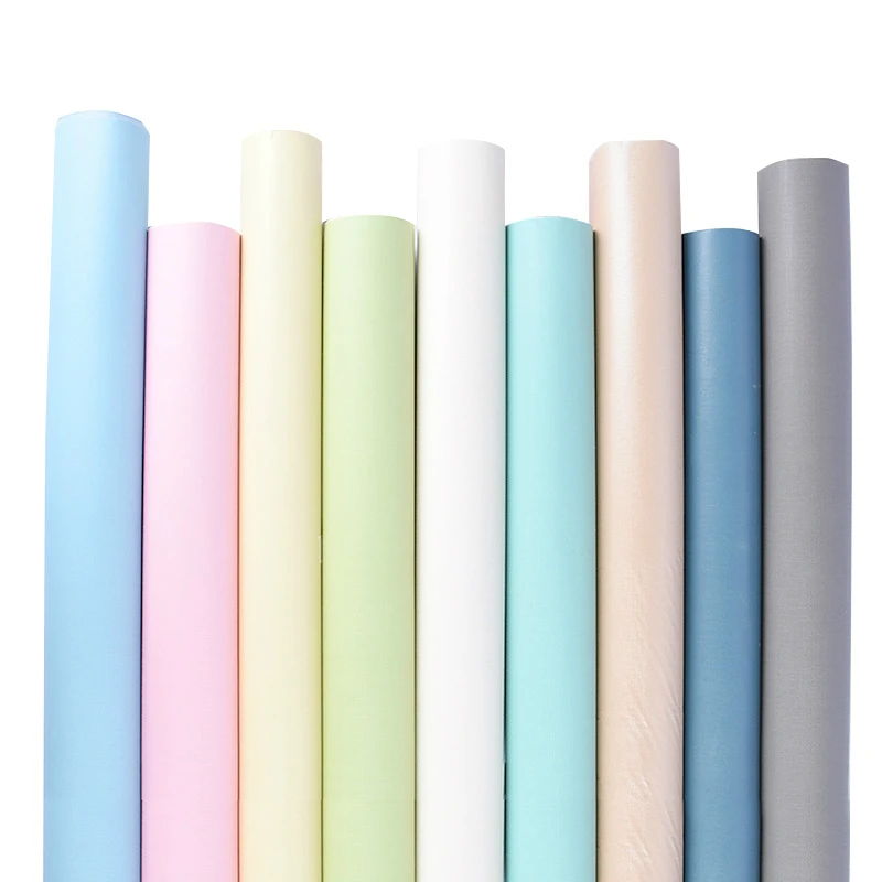

10M Macaron PVC Waterproof Self adhesive Wallpaper Solid Living Room Kids Bedroom Home Decor Vinyl Contact Paper Kitchen Cabinet