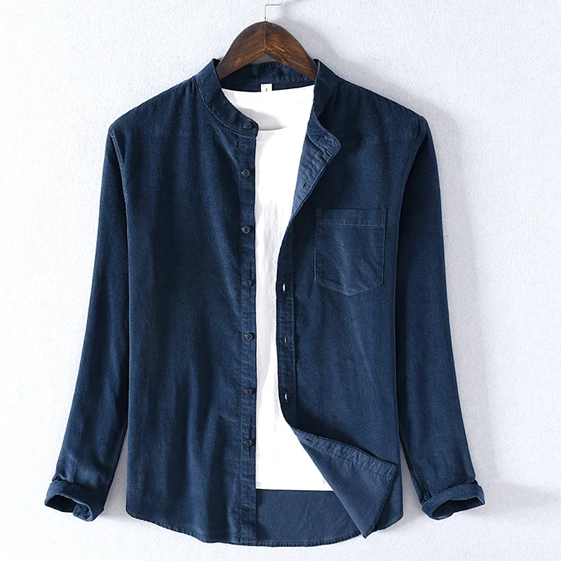 

New arrival long-sleeved corduroy cotton men shirt brand fashion shirts for men autumn spring casual shirt mens chemise