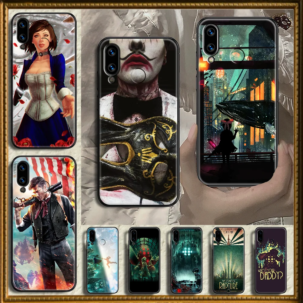 Чехол для телефона Game BioShock для Huawei Honor 6 7 8 9 10 10i 20 A C X Lite Pro Play черный с красивой рисованной накладкой из TPU-бампера.