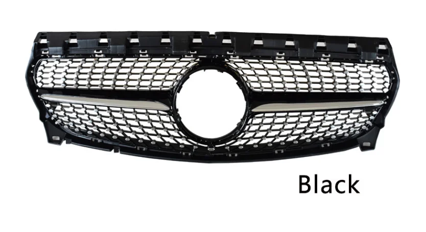 

YuBao1X For Mercedes Benz CLA Class W117 Diamond Grille Auto Front Bumper Racing Grill 2017-19 CLA180 A200 CLA200 Without Emblem