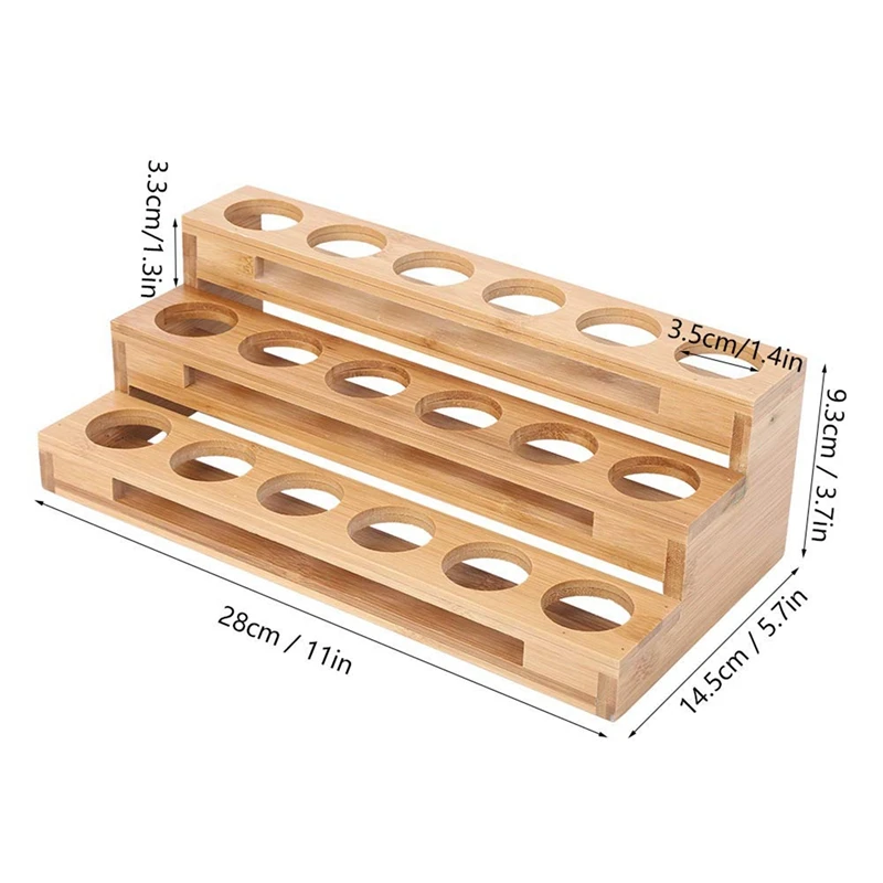 

35mm Essential Oil Storage Holder Essential Oil Bottle Display 18 Grids Essential Oil Bottle Storage Organizer Box 30Ml