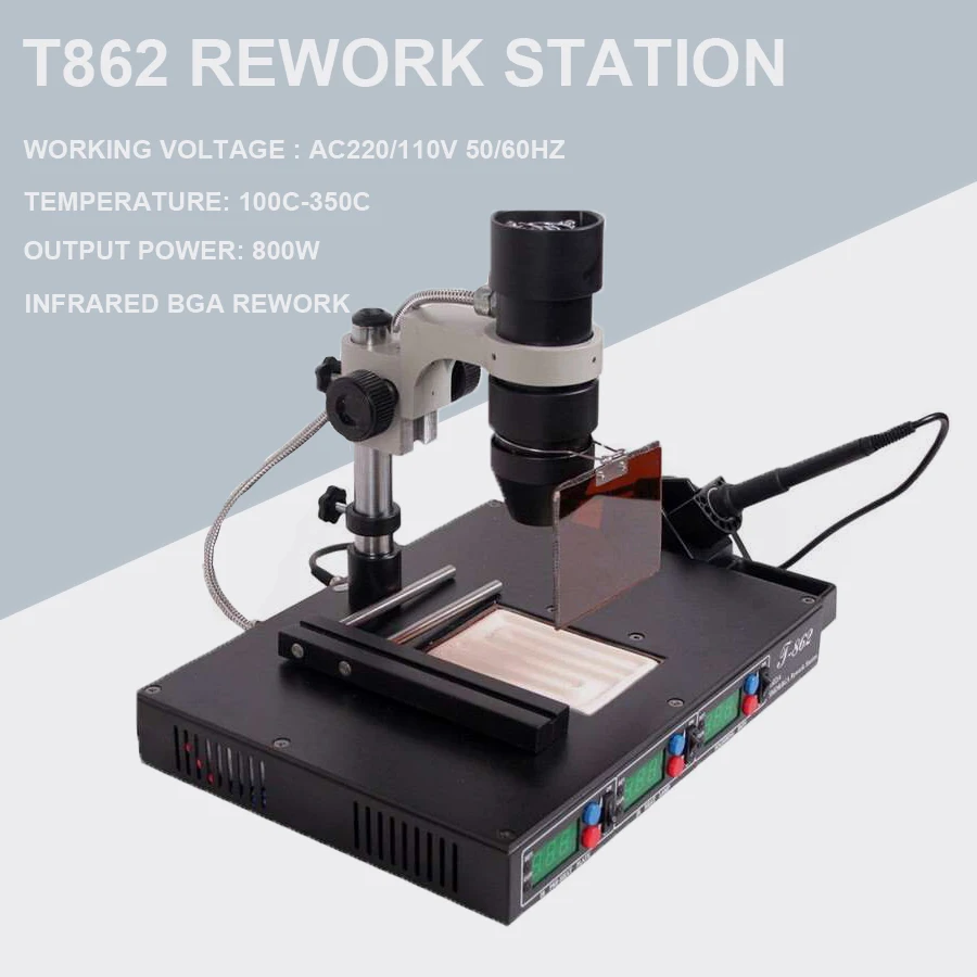 Высокое качество PUHUI T862 110 В/220 В 800 Вт инфракрасная паяльная машина bga SMD SMT паяльная станция паяльник ремонт