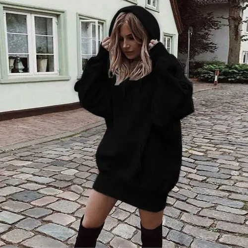 Solid Big style 2020 New Design Hot Sale Hoodies Sweatshirts Women Casual Kawaii Harajuku Sweat Girls European Tops Korean | Женская