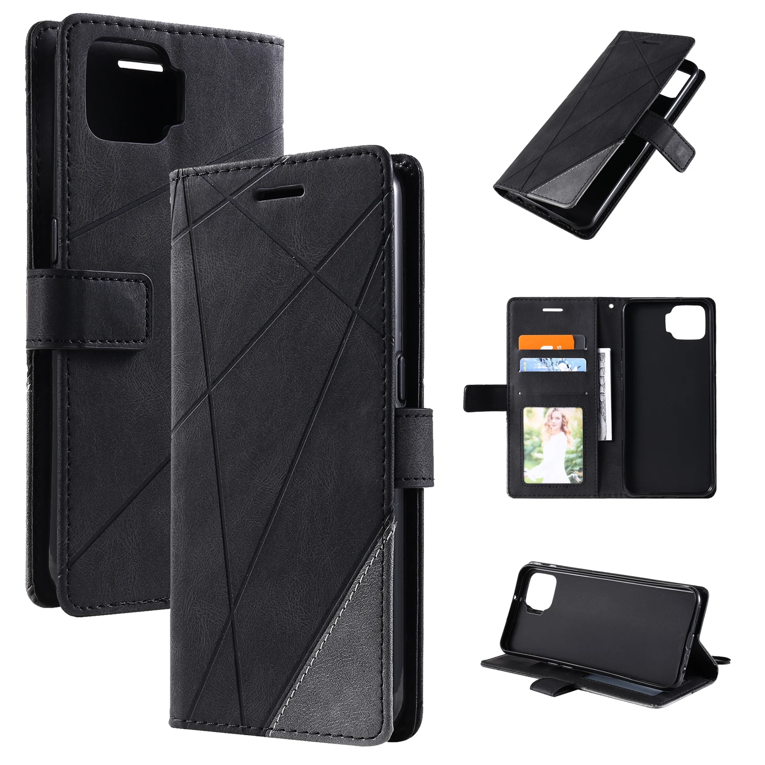 

Etui Wallet Flip Stand Case For OPPO A52 A72 A92 A53 A53S A73 4G A55 A93 A54 A74 5G Realme 5 5S 5i 6 6S 7 7i C3 C3i C12 C20 Etui