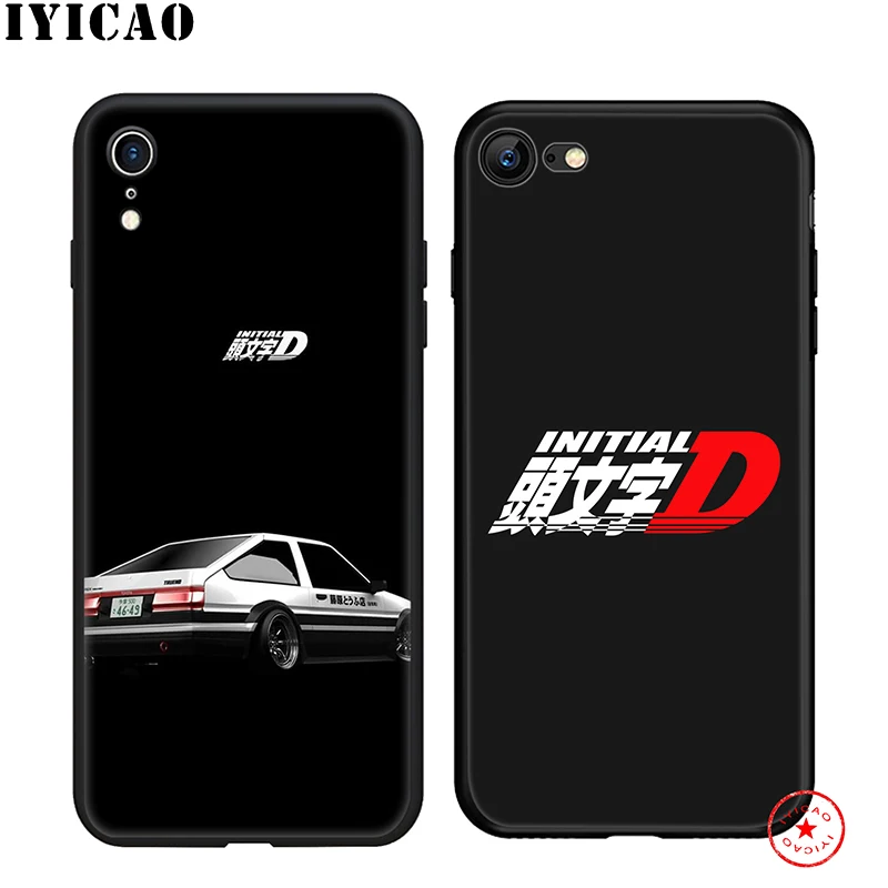 IYICAO начальный D AE86 мягкий чехол для телефона iPhone 11 Pro XR X XS Max 6 S 7 8 Plus 5 5S SE