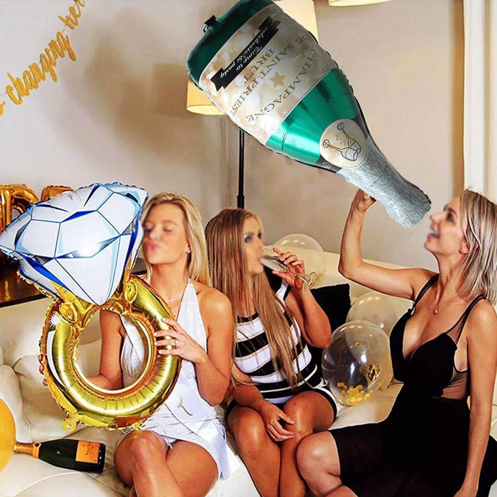 2 шт./лот кольцо для бутылки вина и пива большого размера из алюминиевой фольги