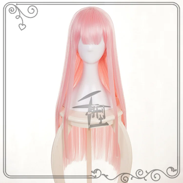 Парик для косплея аниме дорогой в Фране 02 парики костюма Zero Two длиной 100 см розовые