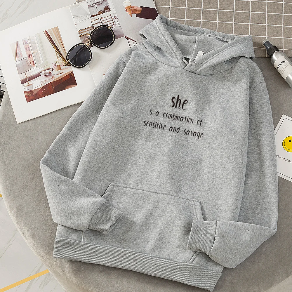 Hip Hop Casual Letter Sweatshirts Women Long Sleeve Oversized Winter Autumn Punk Hoodies Femme Sweetshirts Females Frau Pullover