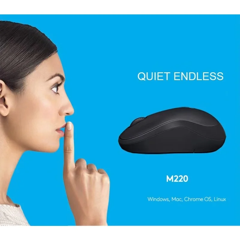 m220 wireless mouse silent 2 4g mouse 1600dpi optical mouse for office home using pclaptop game mouse free global shipping