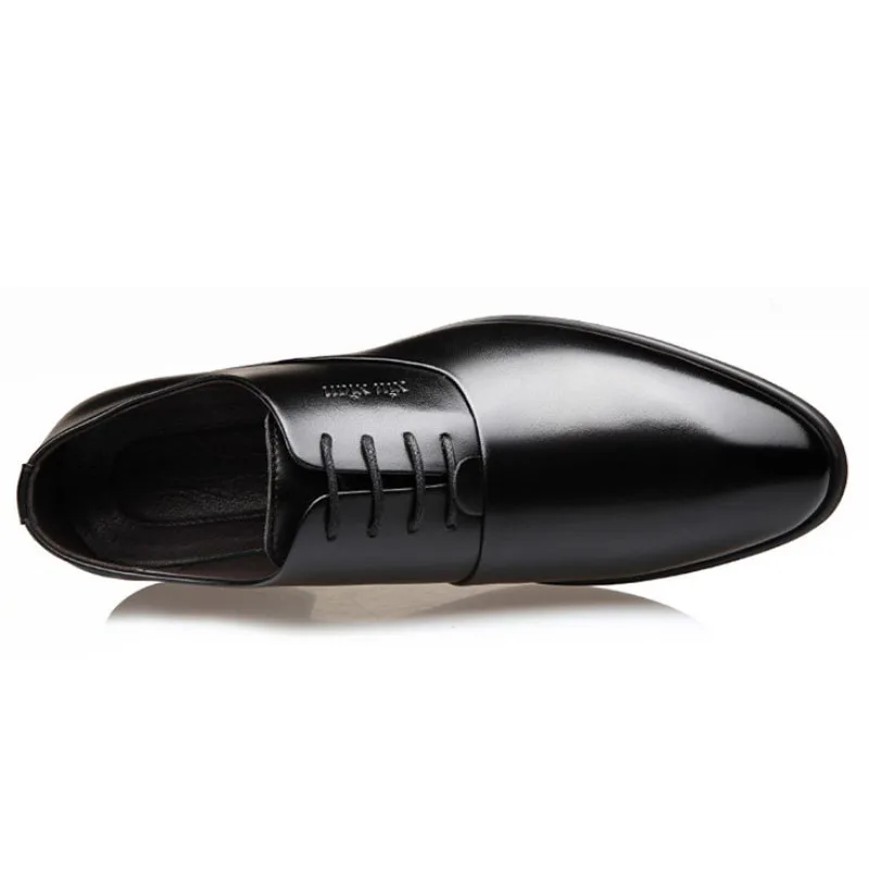 6 см обувь для мужчин Модная женская кожаная со скрытым подъемом Мужские