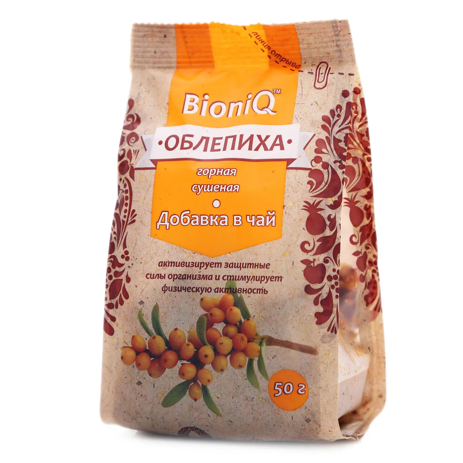 Облепиха горная сушеная ТМ BioniQ (БиониК) |