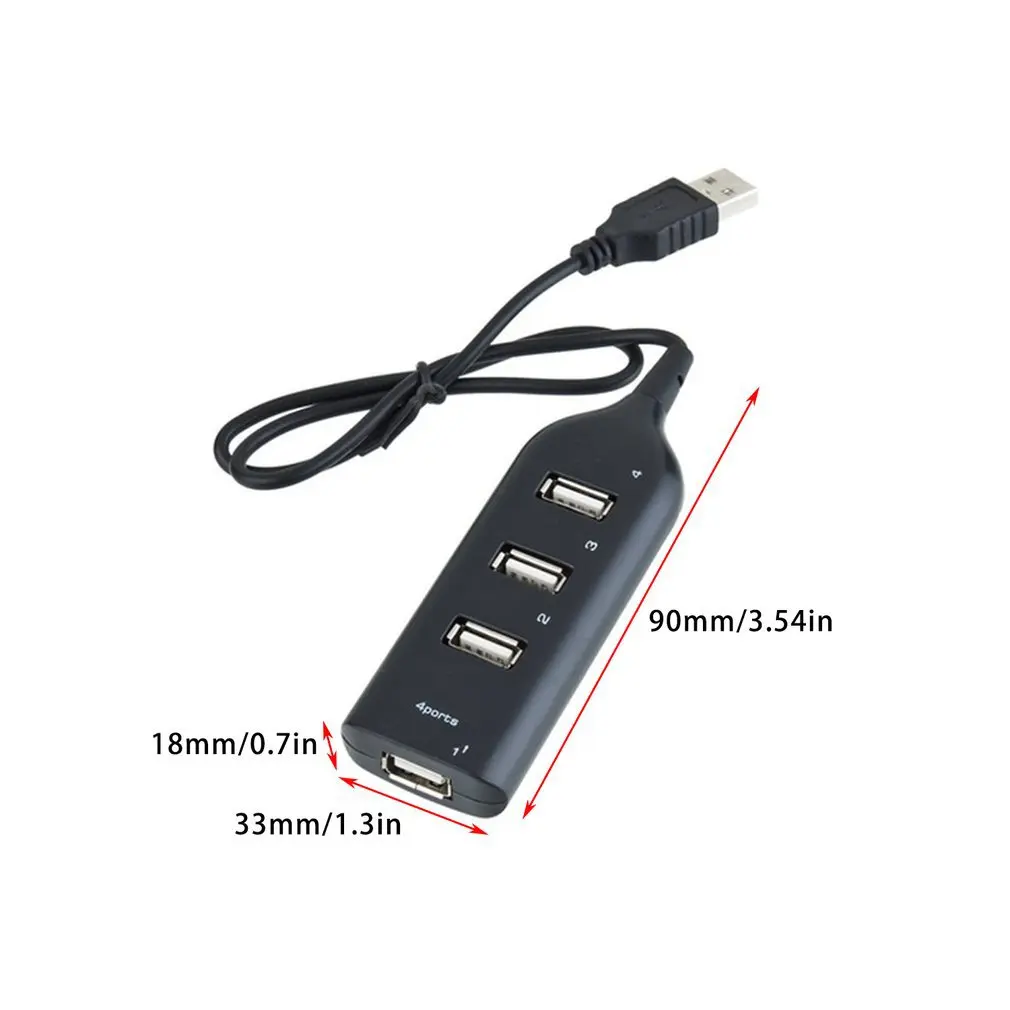 

4 Port USB 2.0 HUB High Speed USB For Laptop PC Slim Smallest Mini USB Splitter Adapter For Mobile Phone Laptop PC Free shipping
