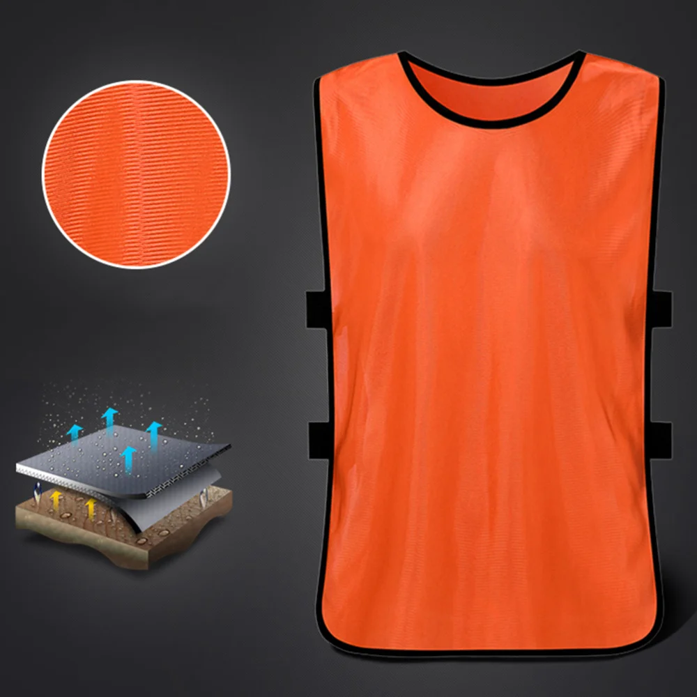 

2Pcs Football Training Vest Quickly-Dry Game Waistcoat Training Vest Clothes Size XXS (Orange, Fluorescent Green)
