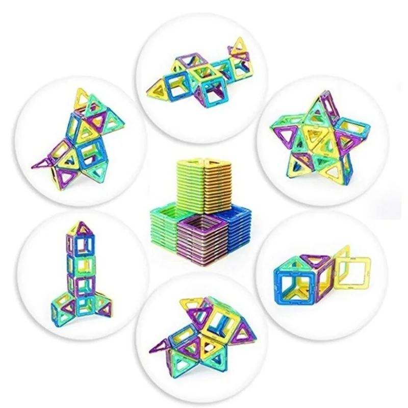 Новые игрушечные строительные блоки с магнитной черепицей (55 шт. и 100 шт.) подарок