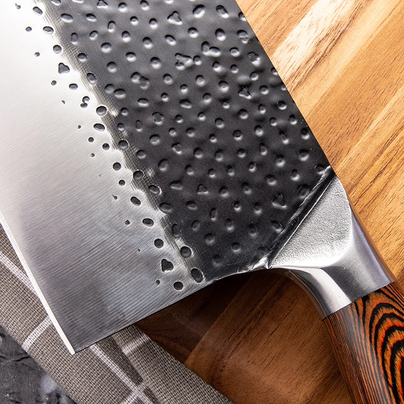 Черные кованые кухонные ножи CHUN кухонный нож ручной работы из нержавеющей стали