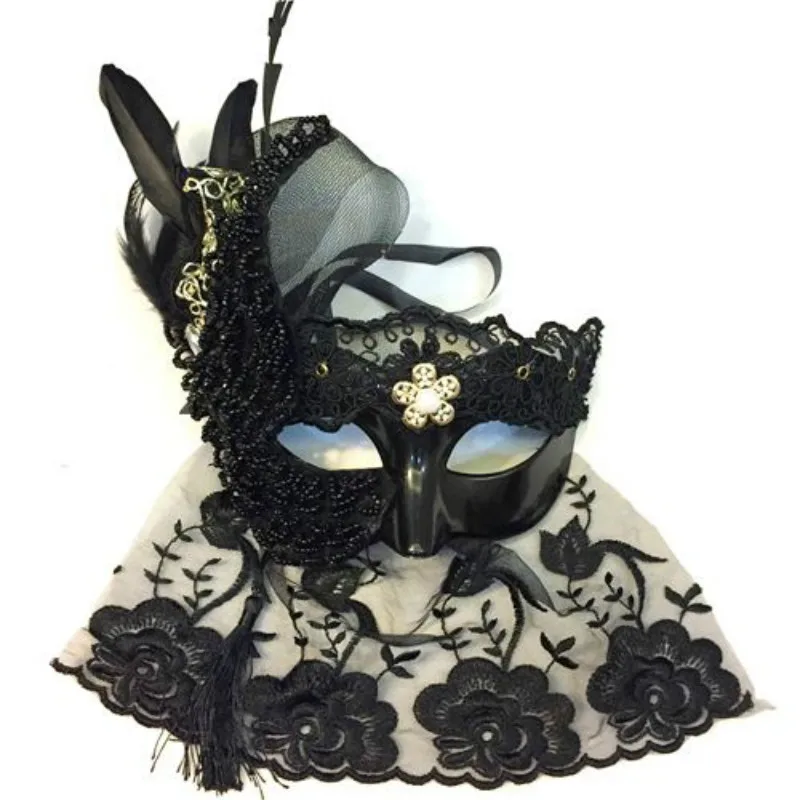 

H3422 маска для Хэллоуина для женщин, для сцены в ночном клубе, модные таинственные черные маски, женские маскарадные карнавальные аксессуары ...