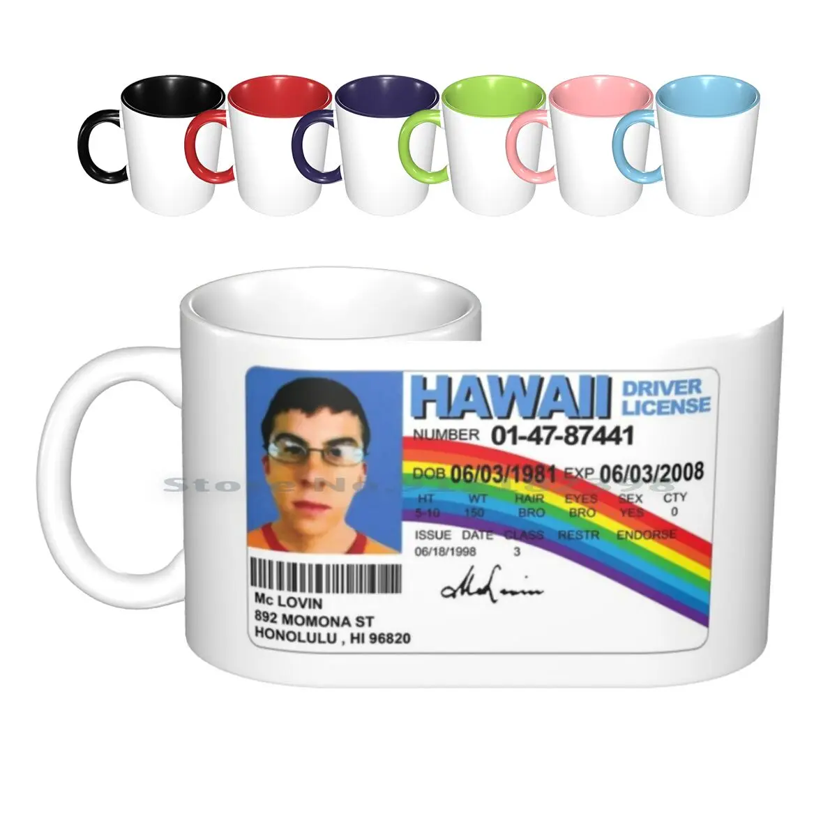 

Mclovin-высококачественные керамические кружки, кофейные чашки, кружка для молока, чая, кружка Mclovin, суперплохой фильм, гик, болотный, гавайская ...