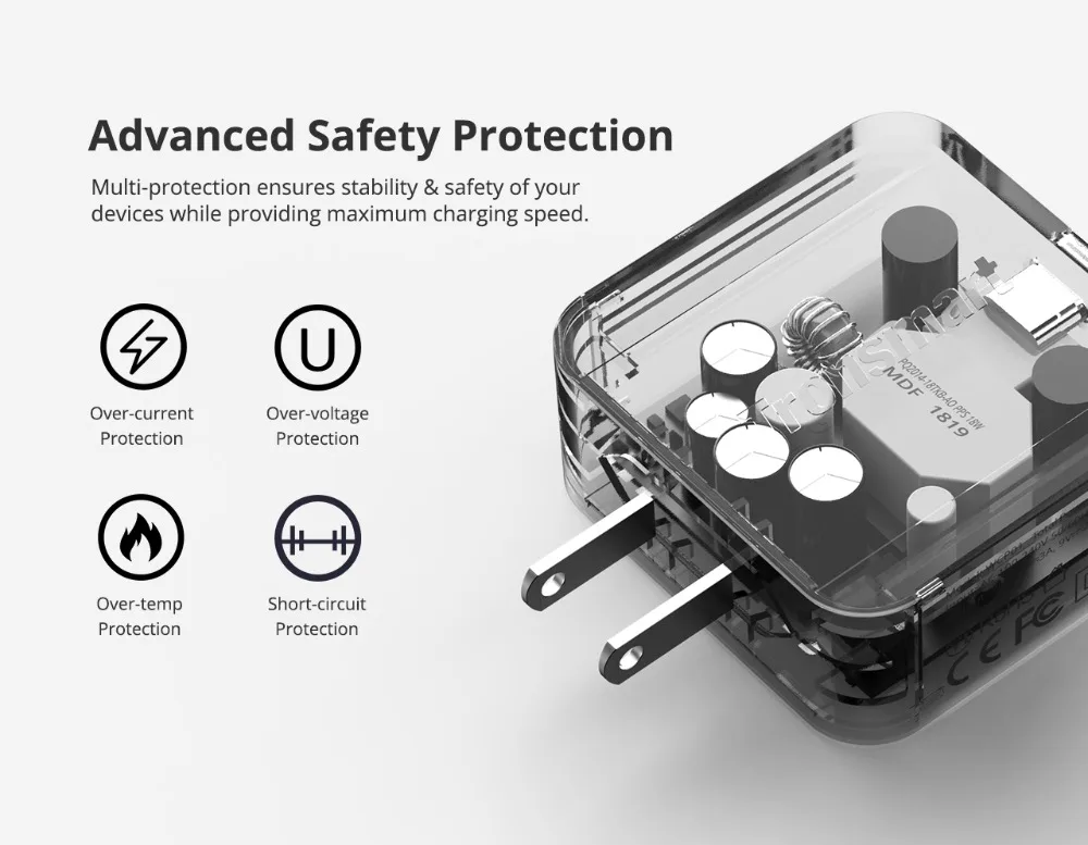Tronsmart WCP01 PD зарядное устройство 18 Вт Быстрая зарядка 3,0 мощность 3,0 usb type-C зарядное устройство для телефона iphone, huawei, xiaomi