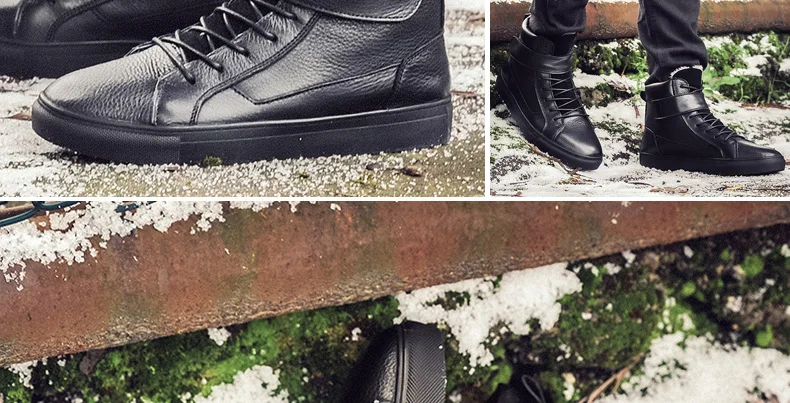 Abnkarwin/зимние мужские кожаные ботинки; Botines botas hombre; мужские ботинки; Buty Zimowe Botte Homme Stivali Uomo; водонепроницаемые ботильоны; 48