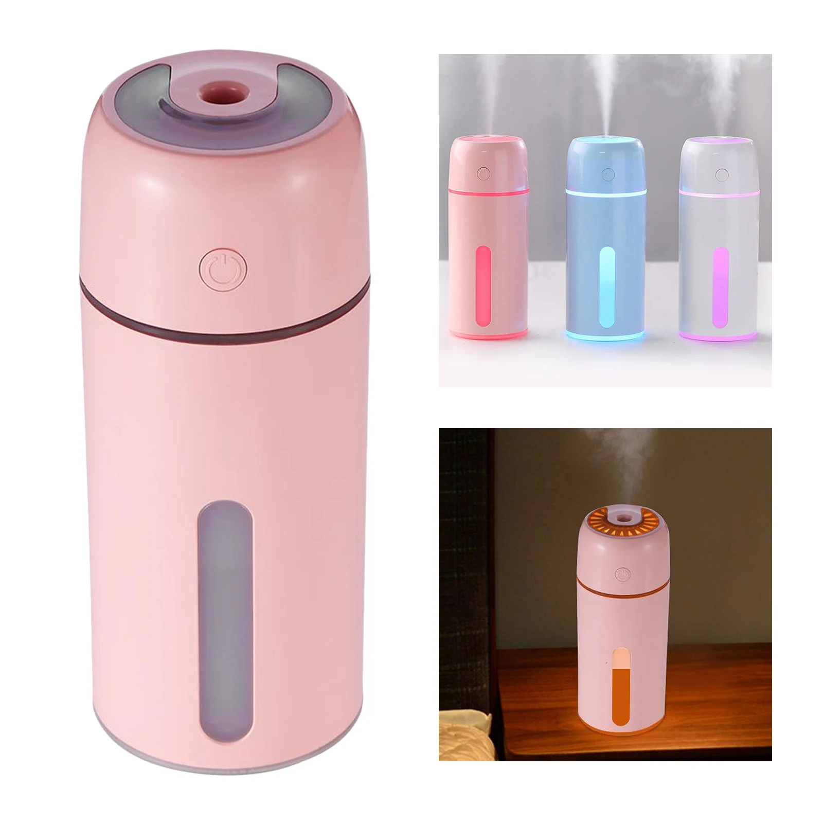 

Portable Mini Humidifier Car Home USB LED Lamp Air Diffuser Mist Purifier