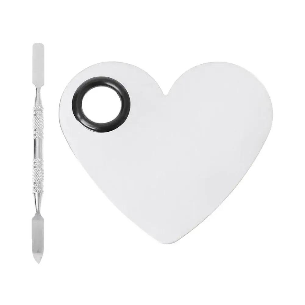 

Steel Watercolor Paint Palette Tray Mixing Rod Spatula Supplies Set Tool Art School Oil Makeup Painting For Nail N2U7