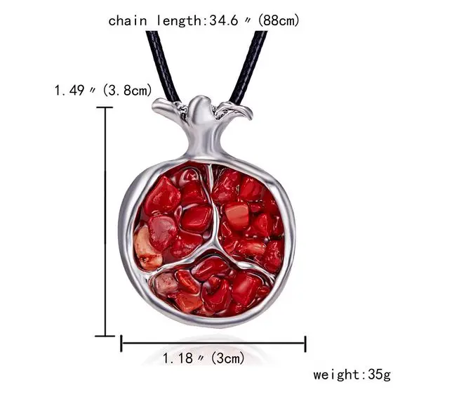 Ladies Necklace Pomegranate Pendant Long First Love Fruit Sweater Chain jewelry necklace | Украшения и аксессуары