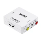 Мини-конвертер HDMI в AV HDMI2AV 1080P HDMI в CVBS + L + R HD видео конвертер адаптер Кабельная коробка