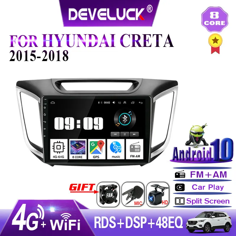 Android 9 0 автомобильное радио для hyundai Creta ix25 2016 2018 2din 8 ядерный мультимедийный плеер