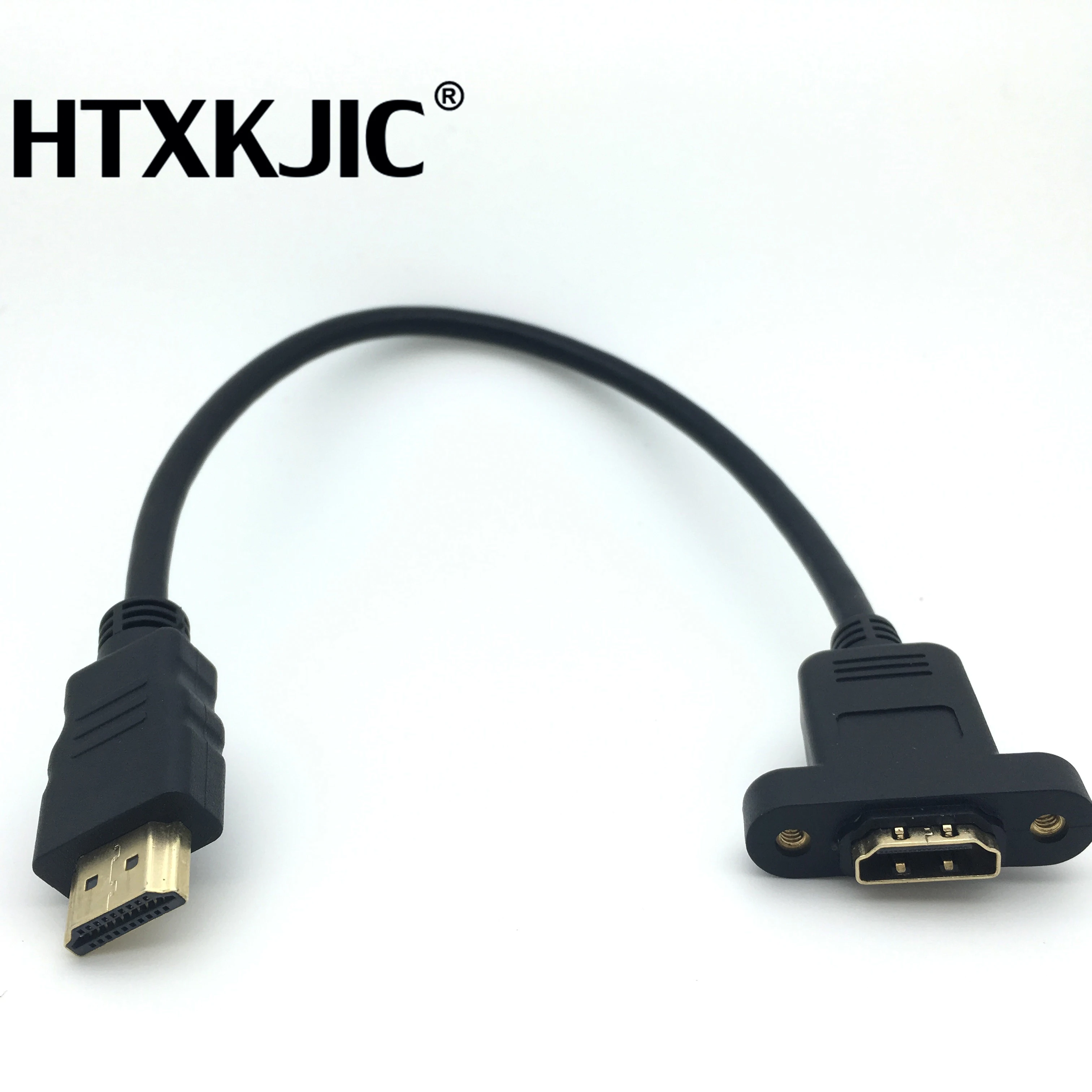 

1pcs 30cm 50cm 60cm 1m 1.5m Gold Plated HDMI Extension Cable Male to Female With Screw Panel Mount V1.4 For 1080PPSP HDTV