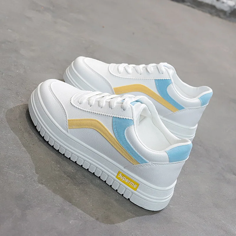 

Fashion Shoes Women's Vulcanize Shoes Spring New Casual Classic Solid Color PU Leather Shoes Women Casual White Shoes Sneakers