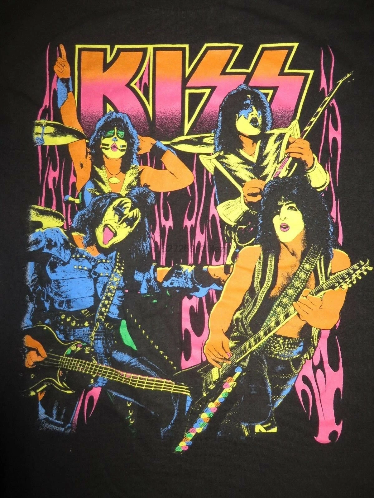 

Mens Concert KISS Band Rock Roll Heavy Metal T Shirt Small Black Graphic Tee