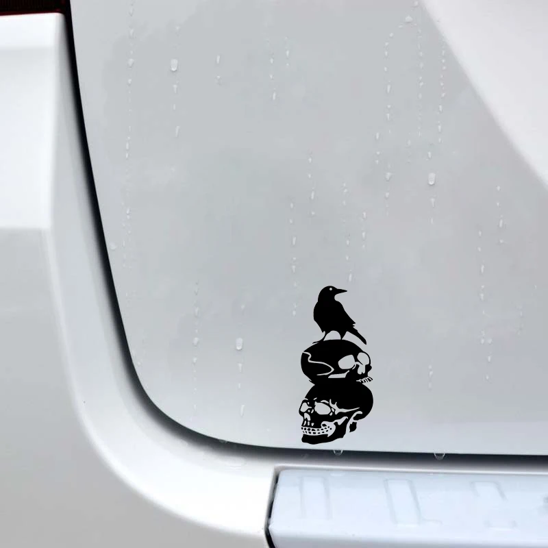 DAWASARU интересный Хэллоуин Череп Ворон Декор автомобиля стикер аксессуары винил