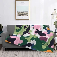 colorful camouflage blankets flannel autumnwinter russian woodland ultra soft throw blankets for home outdoor bedding throws