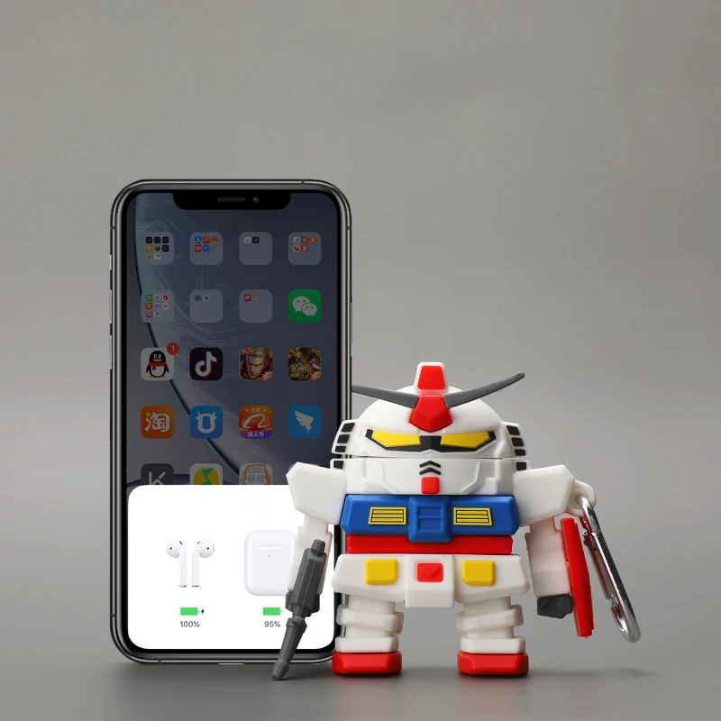 

New GUNDAM Robot Airpods Pro Case Silicone 3D Cool Cartoon Protector Cover for Airpods 2 Airpod 1