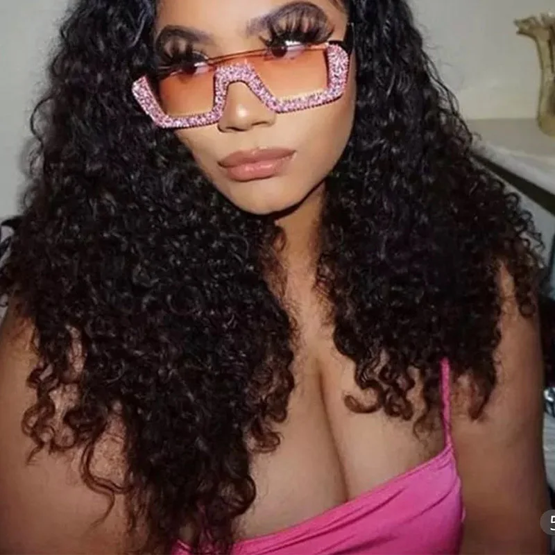 Солнцезащитные очки Стразы в полуоправе женские роскошные винтажные