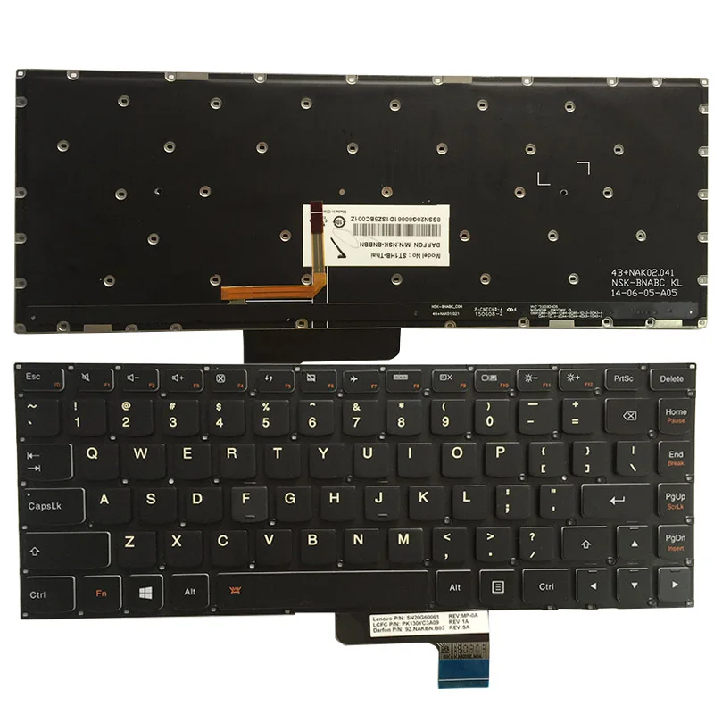 Новая клавиатура США для Lenovo Ideapad yoga 2 13 14 Yoga2 U31 US ноутбука с подсветкой (не