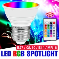 220v led spotlight gu10 rgb bulb e27 color light bulb e14 lamp mr16 lampara led 15w magic bulb smart control lamp for home decor