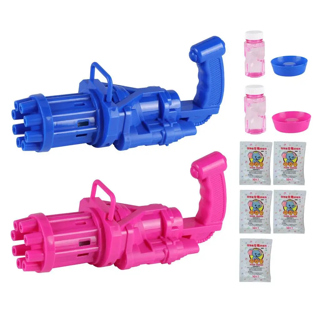 

2-in-1 Bubble Machine for Kids 8 Holes Bubble Blower Cool Fan