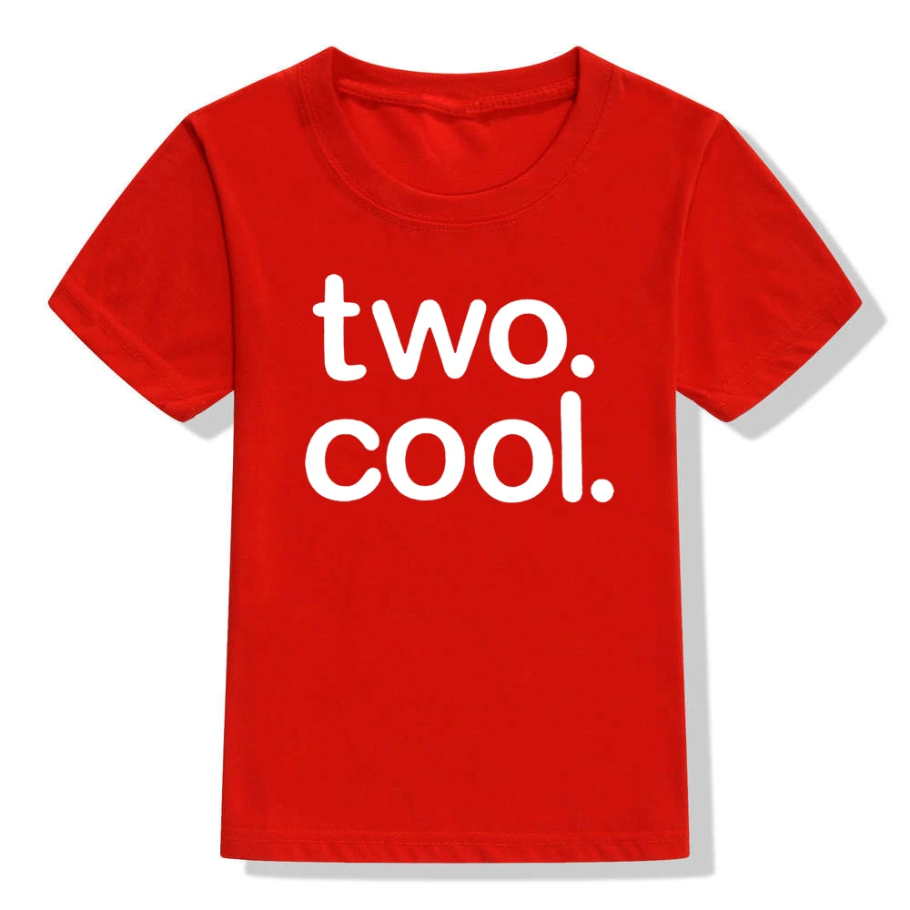 Забавная детская футболка с коротким рукавом для мальчиков и девочек 2 дня