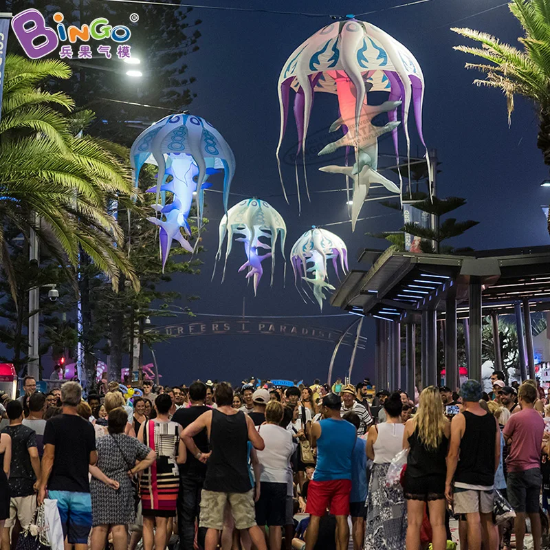 Индивидуальные 2 м высотой подвесной светодиодный Освещение Надувной Шар Медузы