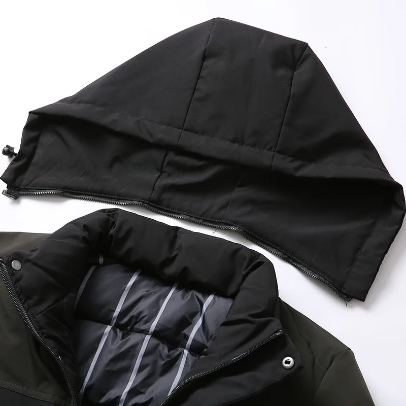 

New Super Large High Quality Autumn Winter Men Long Hooded Cotton Padded Jacket Youth Fashion Casual Thick Plus Size L-7XL 8XL