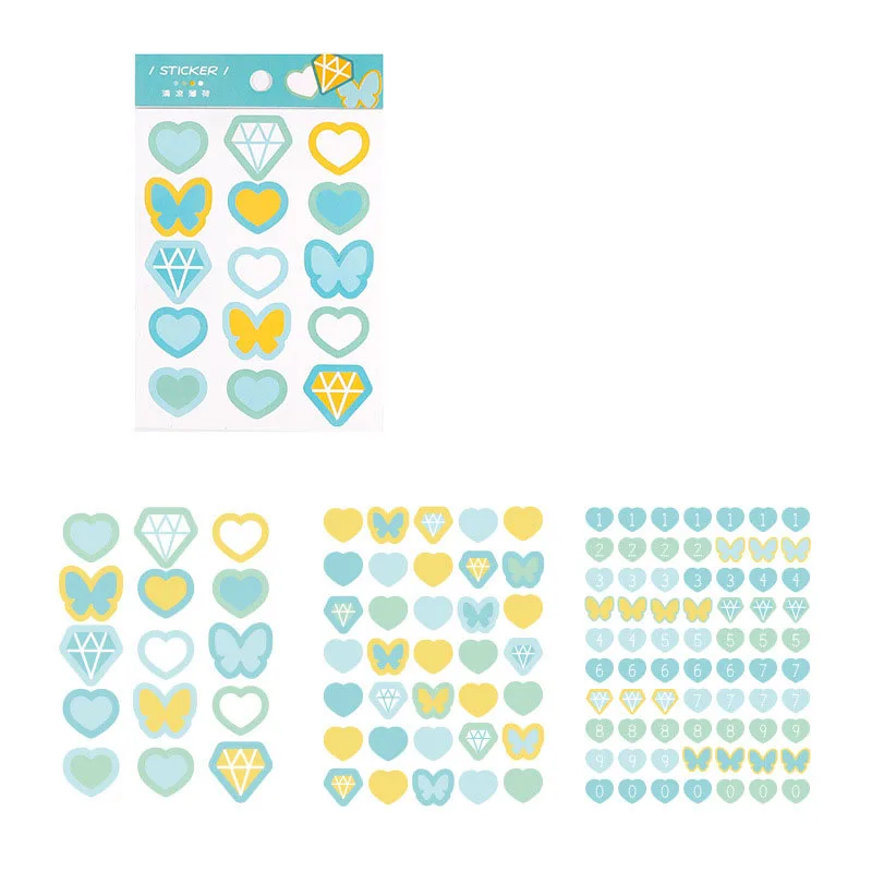 3 шт./упак. милые улыбающиеся сердца Фрукты украшения наклейки планировщик журнал